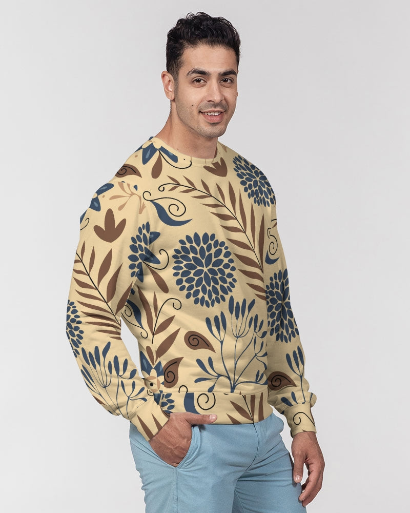 Vintage Paisley Men's Classic French Terry Crewneck Pullover